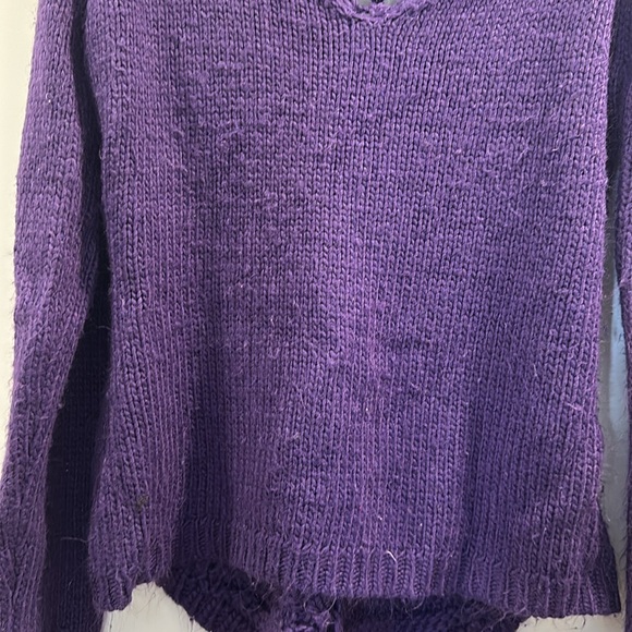 Purple Knit Sweater with detailed back - Picture 2 of 4